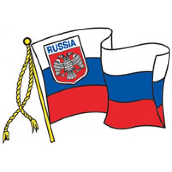 Russia-флаг вырезная (разм. 22.х32)  упак. 10 шт