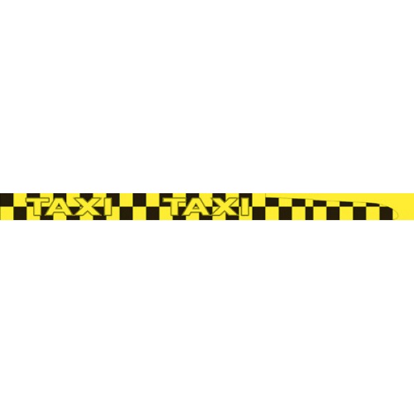 Такси , комплект 8 полос , желтый + черный (6.6х100)