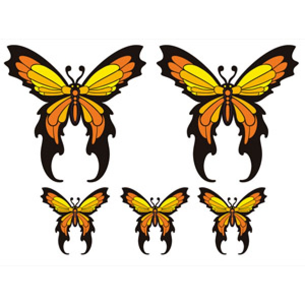 "Бабочки красные" (35х50 см) полноцветная (2+3)