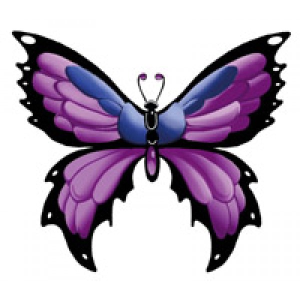 "Бабочка фиолет" (6,5х8,5 см)  упак. 10шт