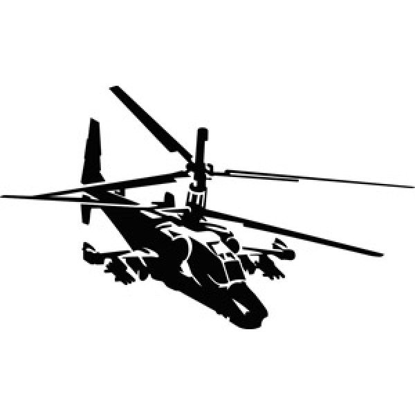 Вертолет , черный (35х50) 