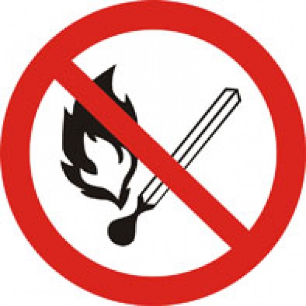 Запрещается пользоваться открытым огнем (20х20) , упак 10 шт