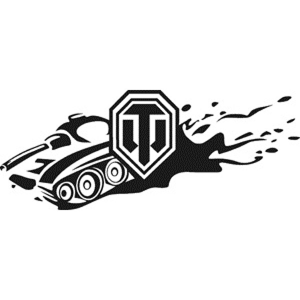 World of Tanks (с танком) , черный (11.5х24)